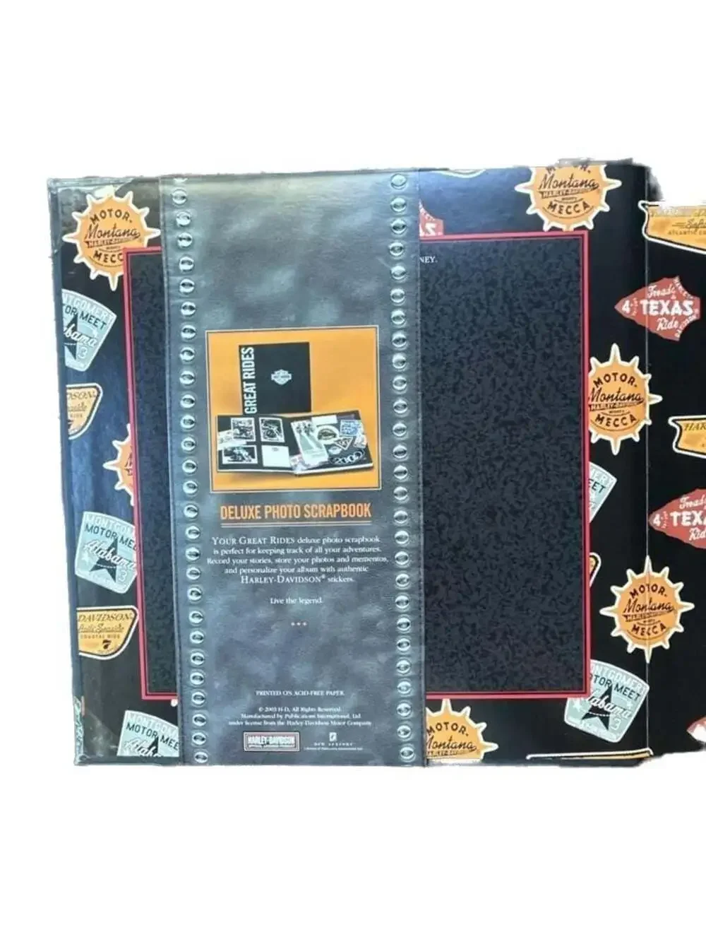 Harley-Davidson Great Rides Deluxe Photo Scrapbook, 2003 New/Unused